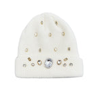 Handmade Rhinestones Soft StretchKnit Beanie C0776