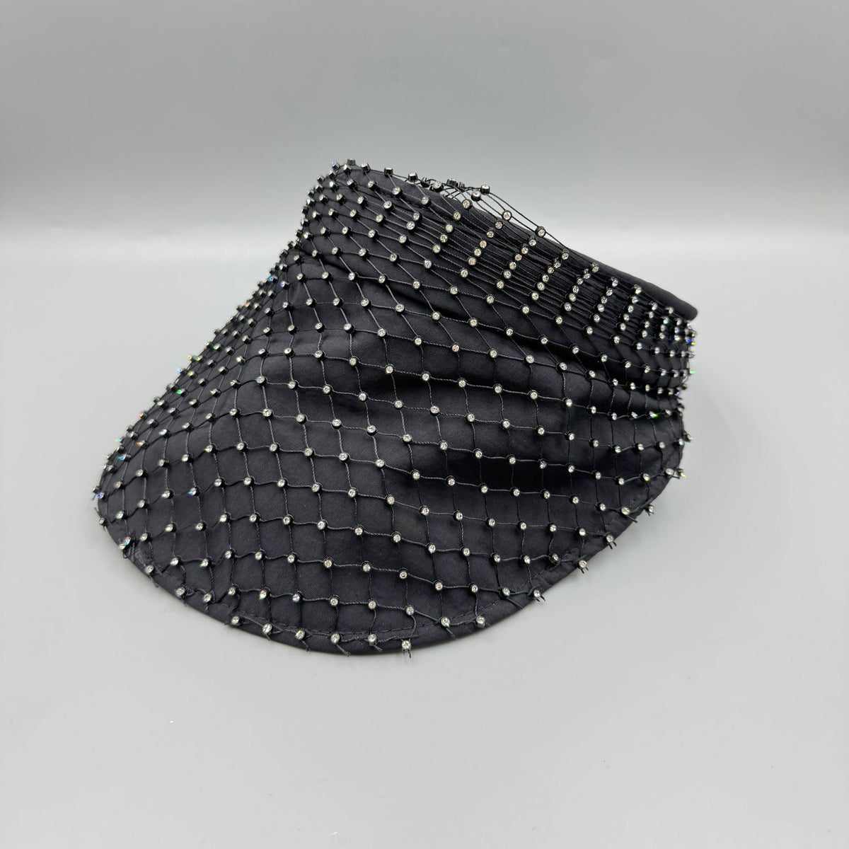Mesh Rhinestone Visor Cap C0811