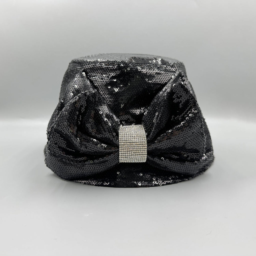 Sequin Chain Bow Bucket Hat C0813