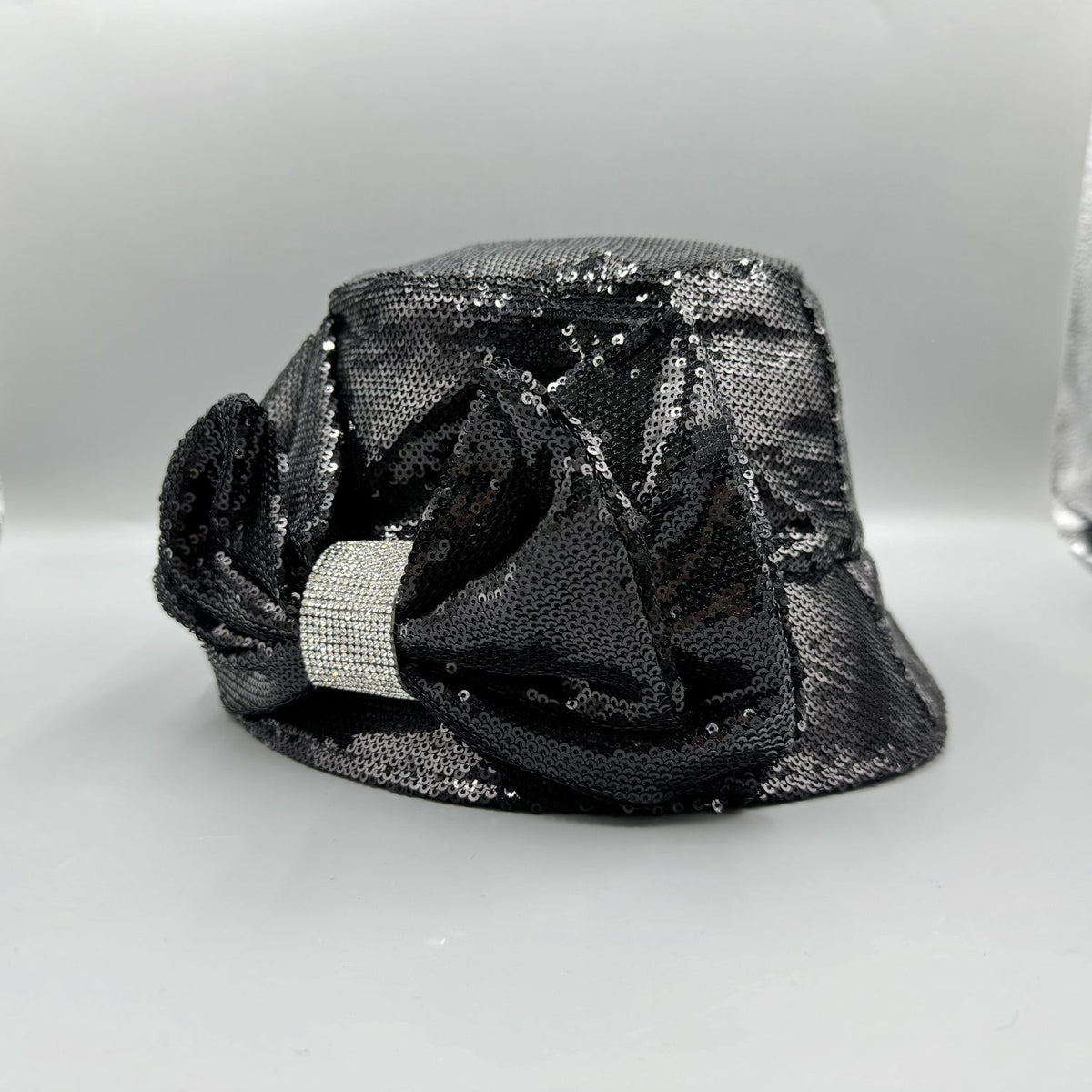 Sequin Chain Bow Bucket Hat C0813