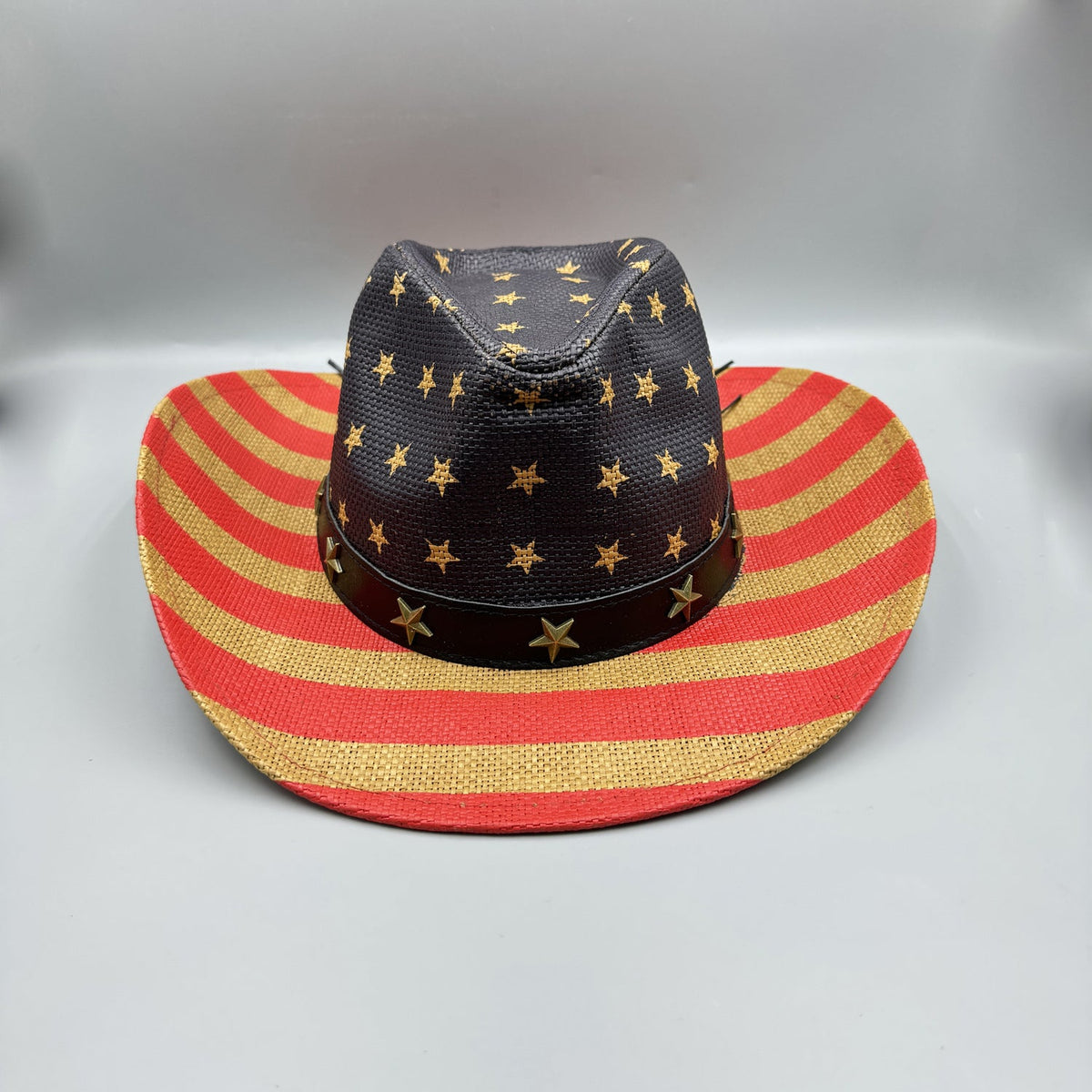 American Flag Cowboy Straw Hat C0817