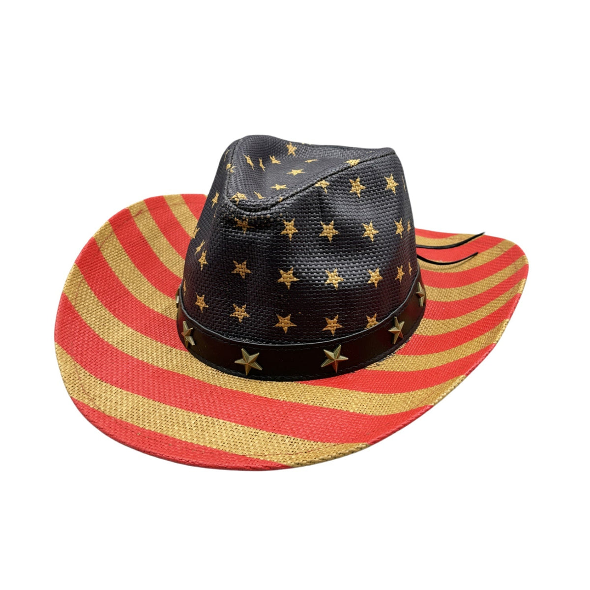 American Flag Cowboy Straw Hat C0817