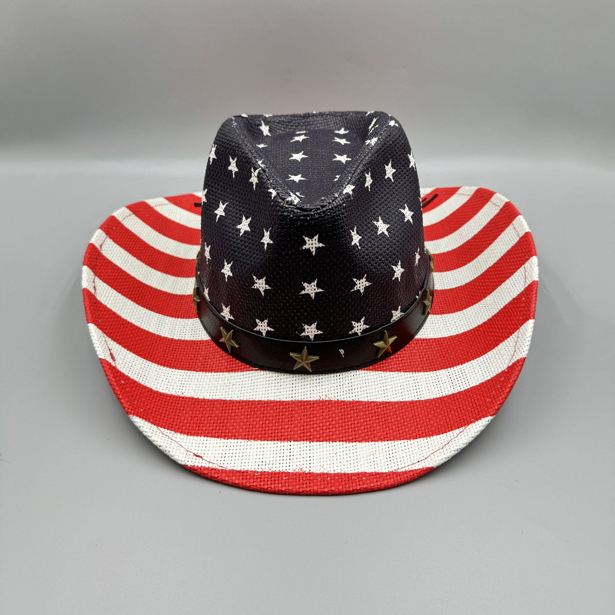 American Flag Cowboy Straw Hat C0817