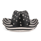 American Flag Cowboy Straw Hat C0817