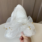 Floral Gauze Fedora Hat C0841