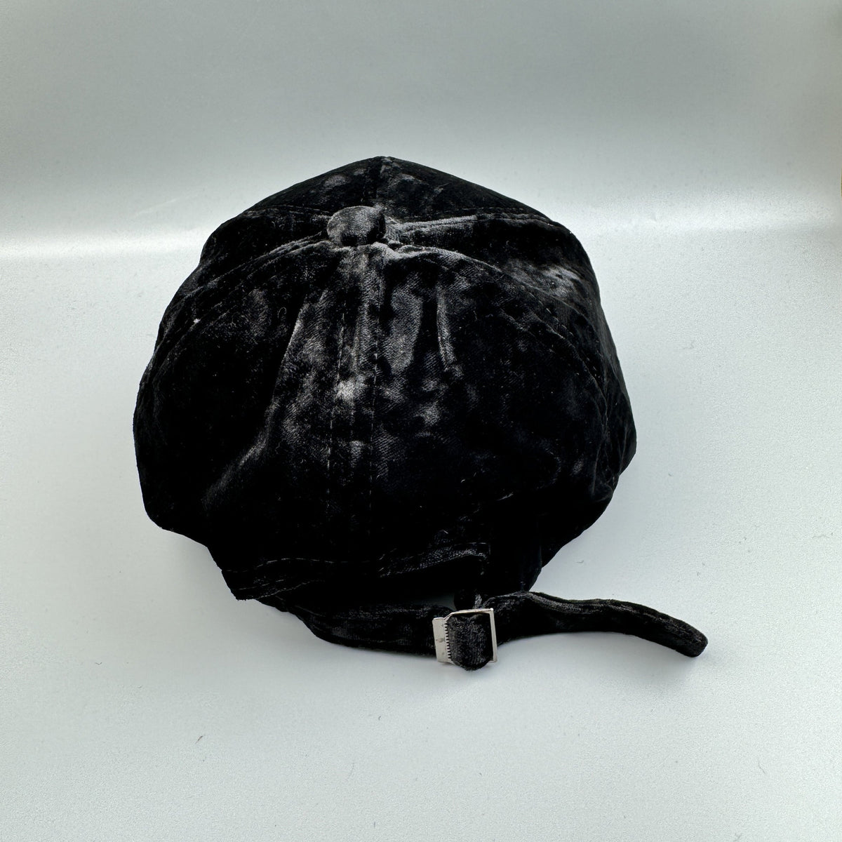 Velvet Fabric Geometry Rhinestone Chains Cap Hat C0847