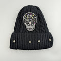 Skull Rhinestones Knit Beanie C0854