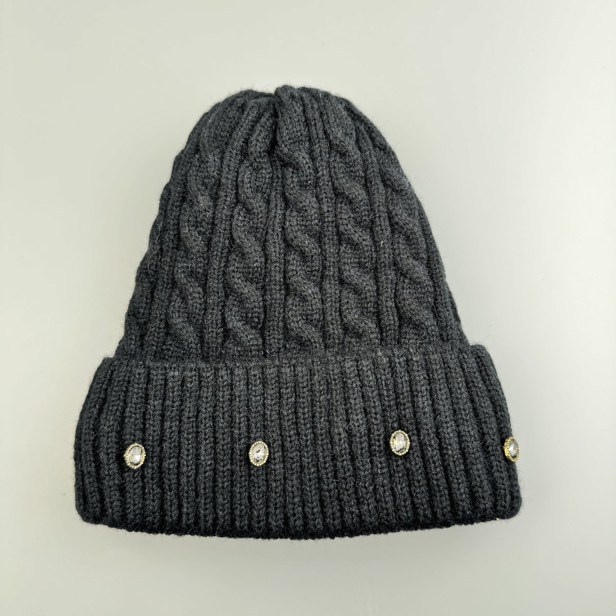 Skull Rhinestones Knit Beanie C0854