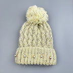 Bee Pom Pom Knit Beanie C0859