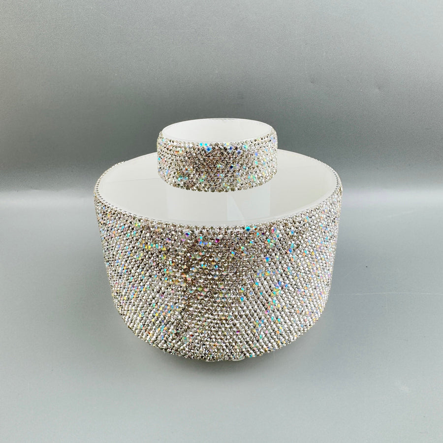 Ceramic Rhinestone Makeup Brush Rotatable Holder 5 Slot CR0001