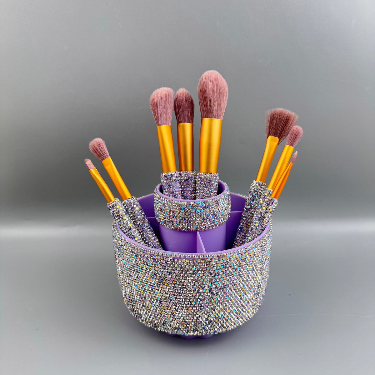 Ceramic Rhinestone Makeup Brush Rotatable Holder 5 Slot CR0001 - view 12