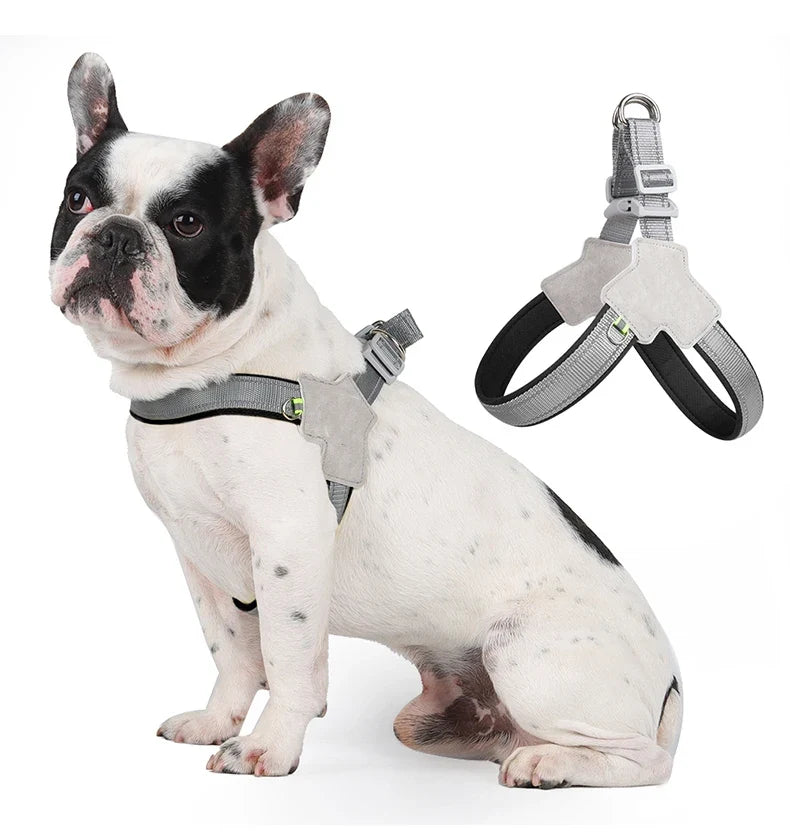 Ceramic Rhinestone Y Shaped Pet Harness Chest Strap CR0003 - Black