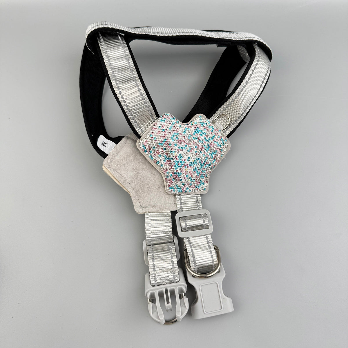 Ceramic Rhinestone Y Shaped Pet Harness Chest Strap CR0003 - Multi – view 2