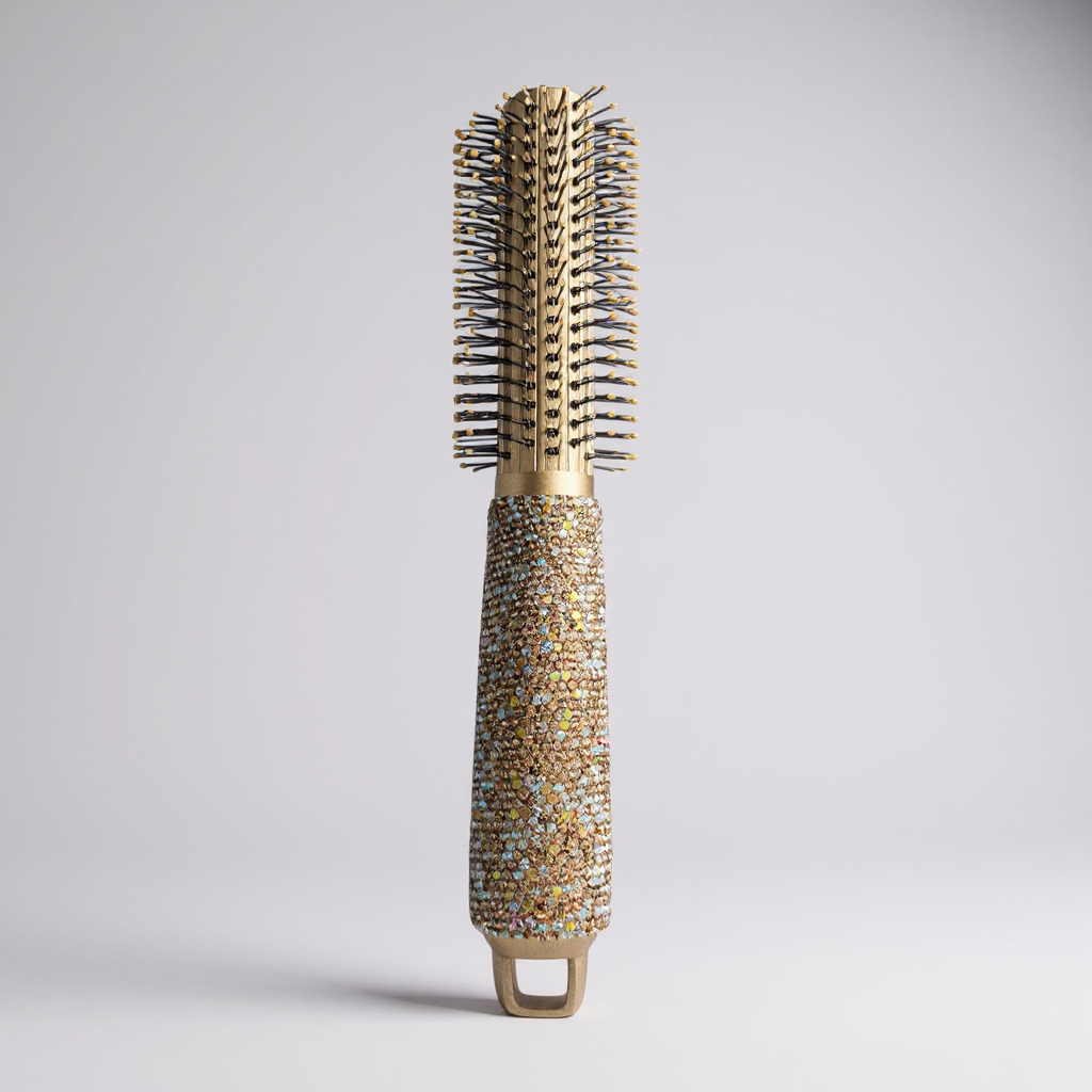 Ceramic Rhinestone Round Hair Brush CR0008 - view 6