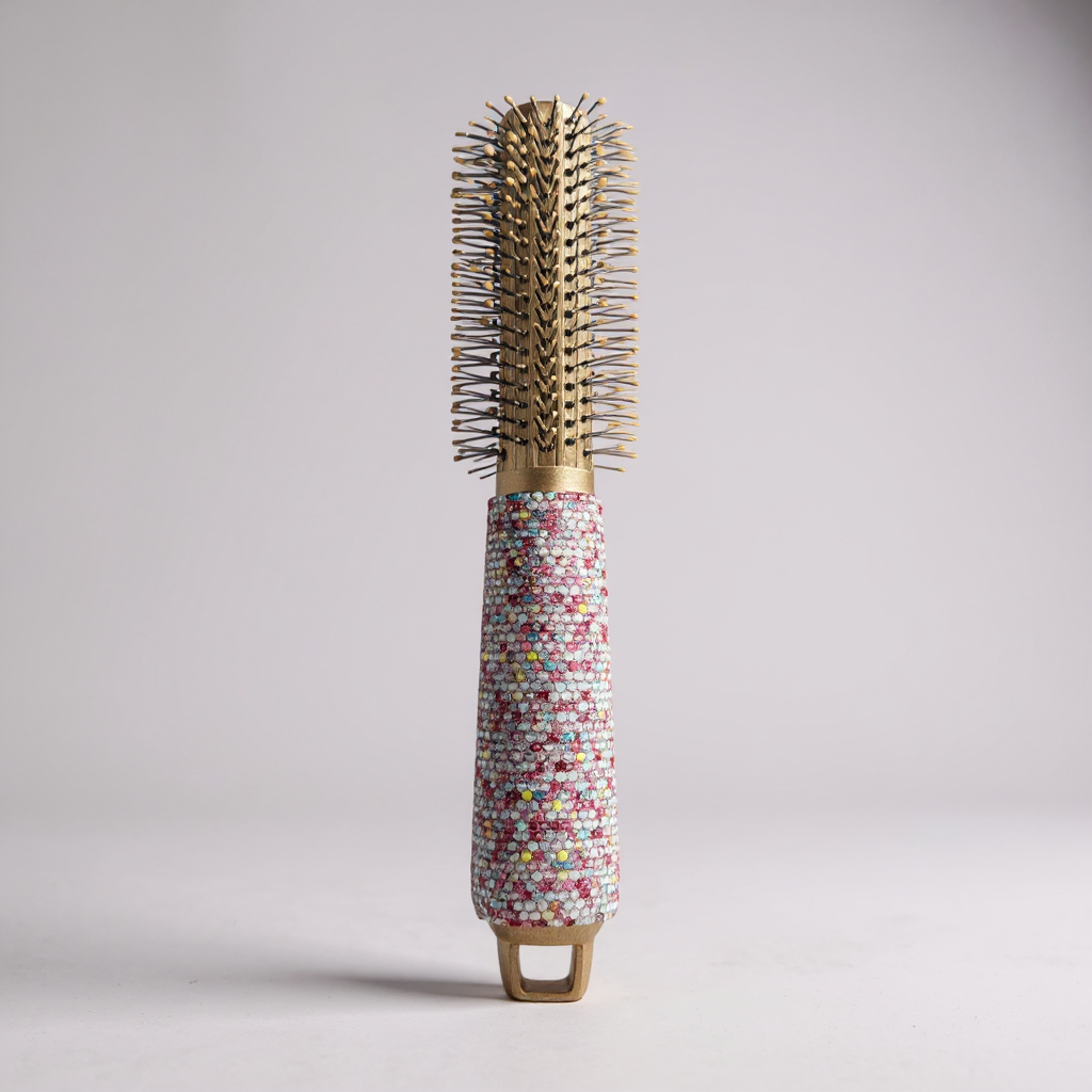 Ceramic Rhinestone Round Hair Brush CR0008 - view 5