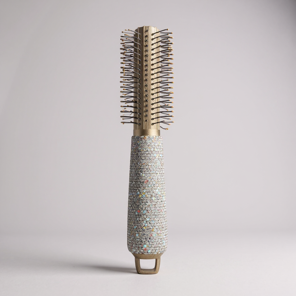 Ceramic Rhinestone Round Hair Brush CR0008 - view 3