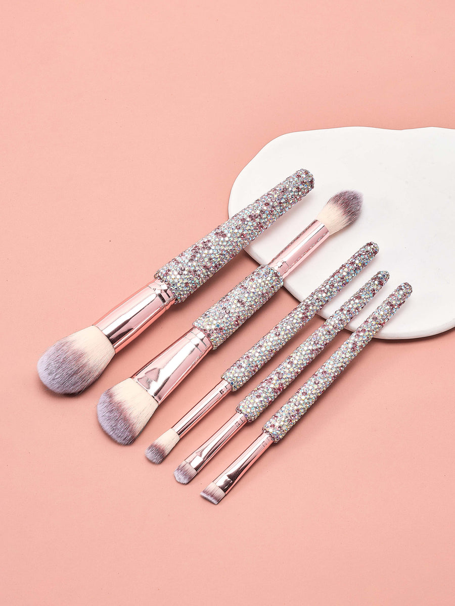 5-Piece Ceramic Rhinestone Makeup Brush Set CR0017