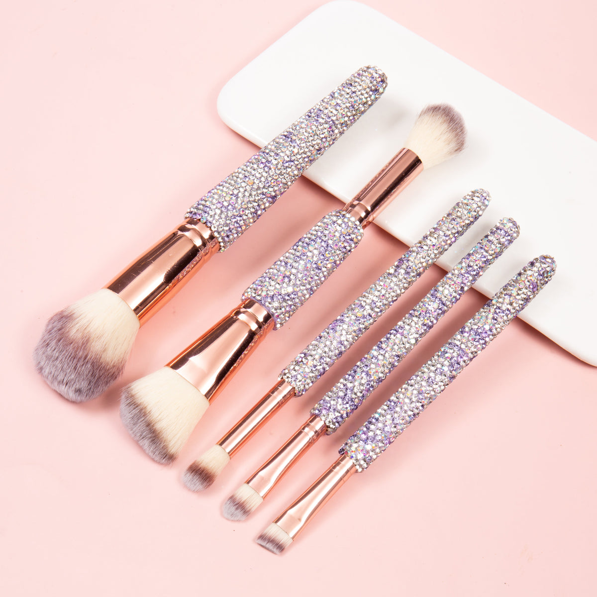 5-Piece Ceramic Rhinestone Makeup Brush Set CR0017 - view 2