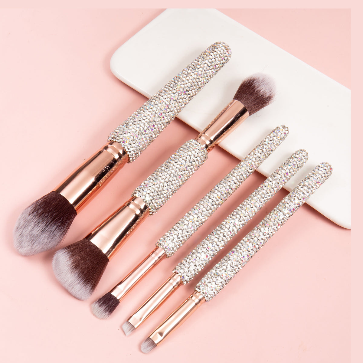 5-Piece Ceramic Rhinestone Makeup Brush Set CR0020