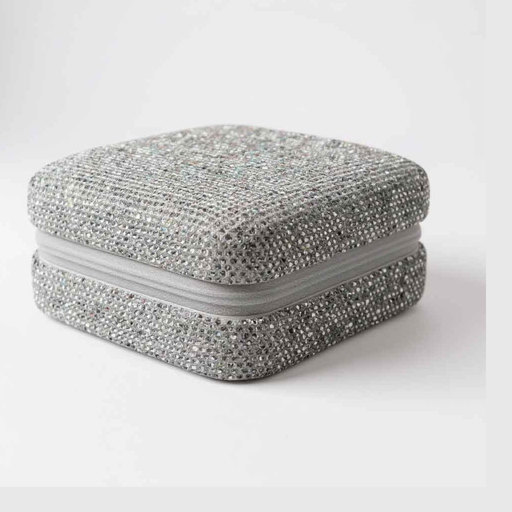 Ceramic Rhinestone Travel Jewelry Box CR0025 - view 3