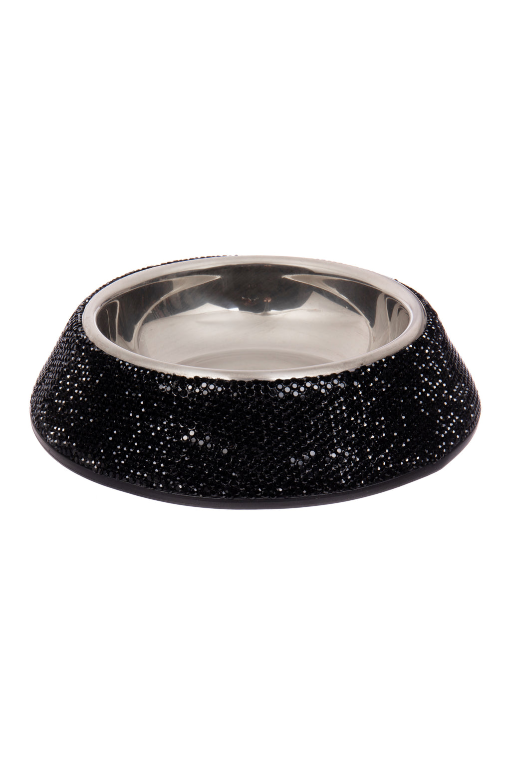 Ceramic Rhinestone Stainless Steel Pet Bowl CR0030