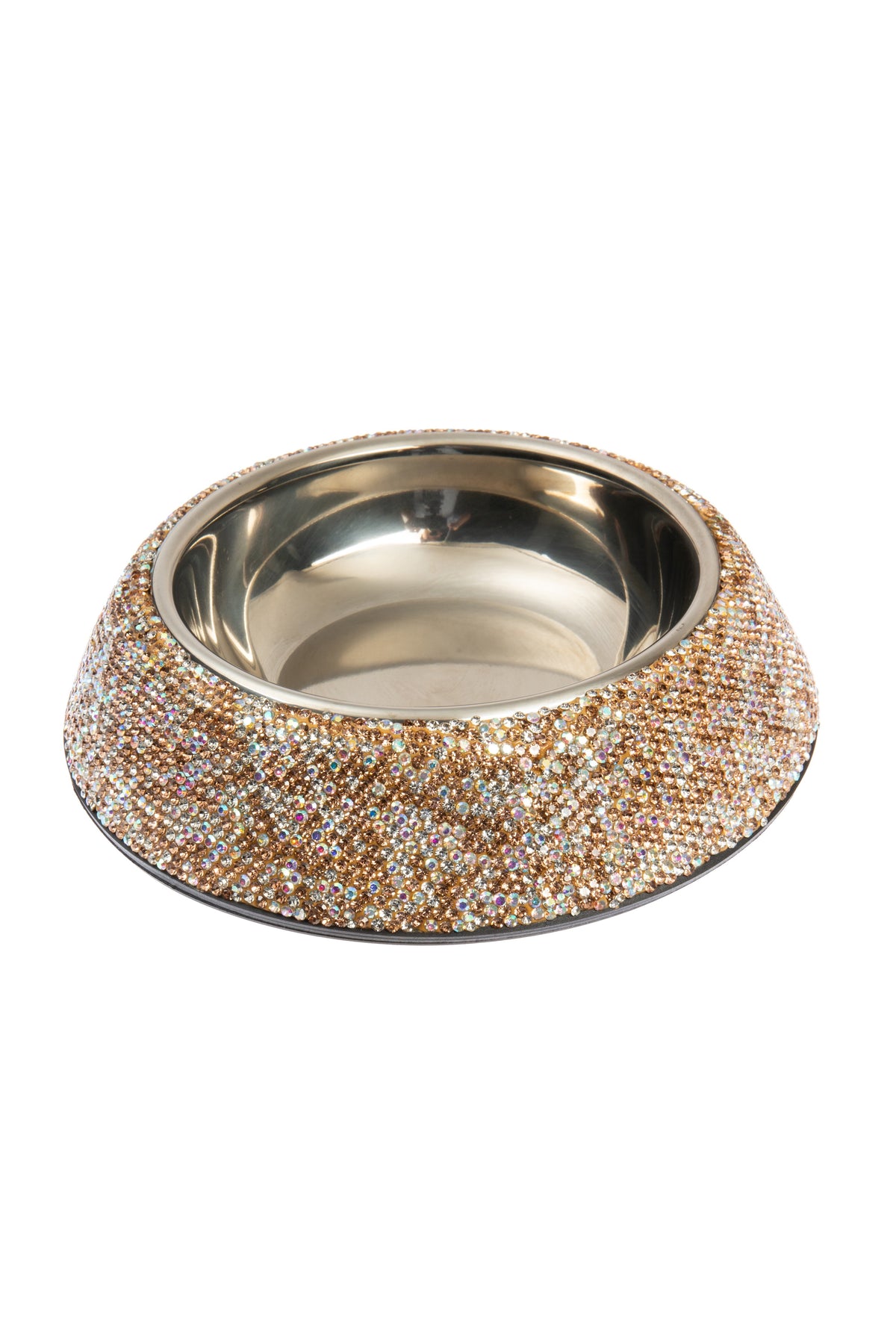 Ceramic Rhinestone Stainless Steel Pet Bowl CR0030