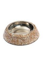 Ceramic Rhinestone Stainless Steel Pet Bowl CR0030