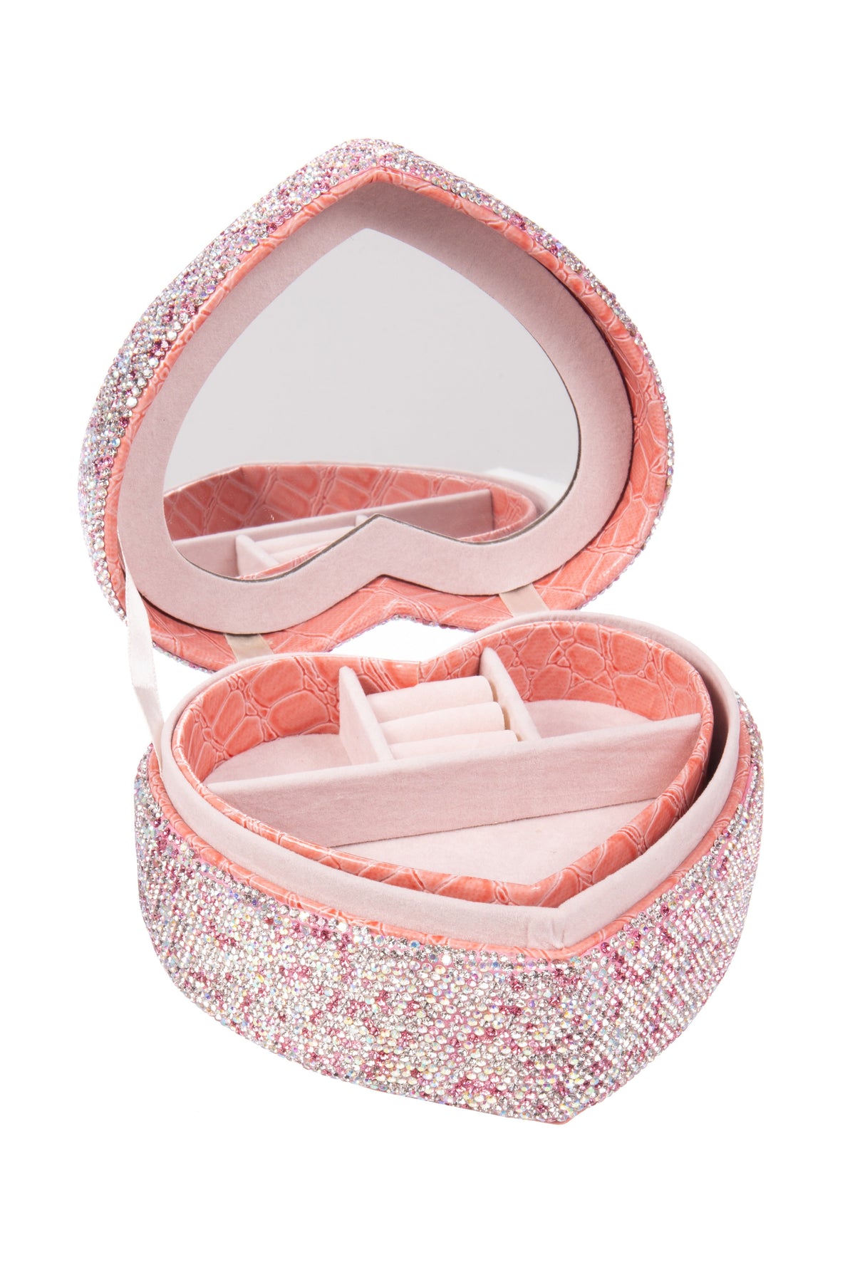 Ceramic Rhinestone Heart Jewelry Box CR0031 - view 4