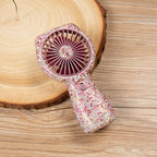 Ceramic Rhinestone Cat Hand Held Fan CR0057