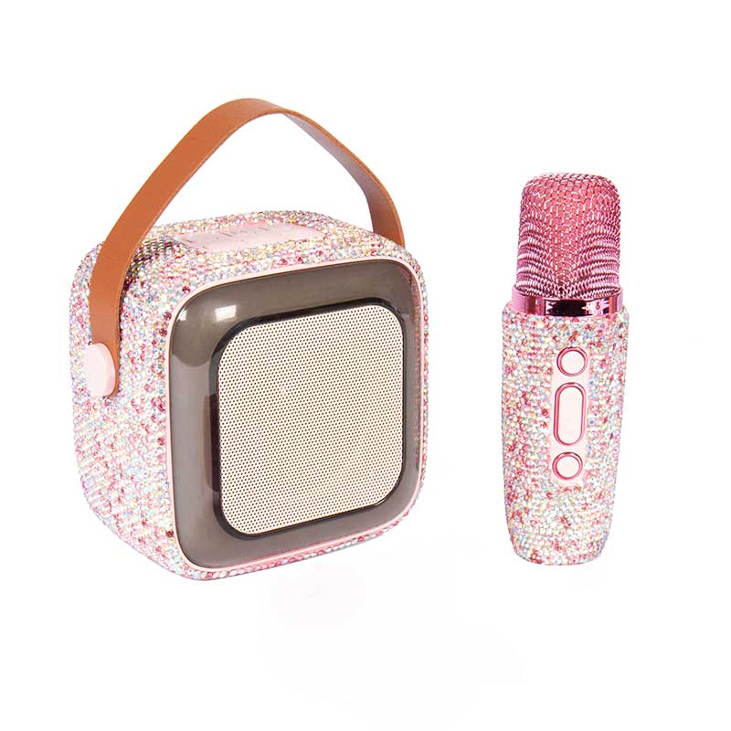 Ceramic Rhinestone Portable Speaker Microphone Set CR0114
