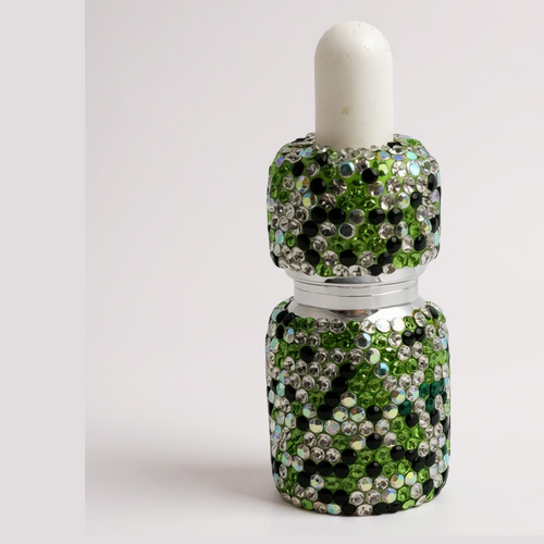 5 mL Ceramic Rhinestone Perfume Bottle CR0082 - Green