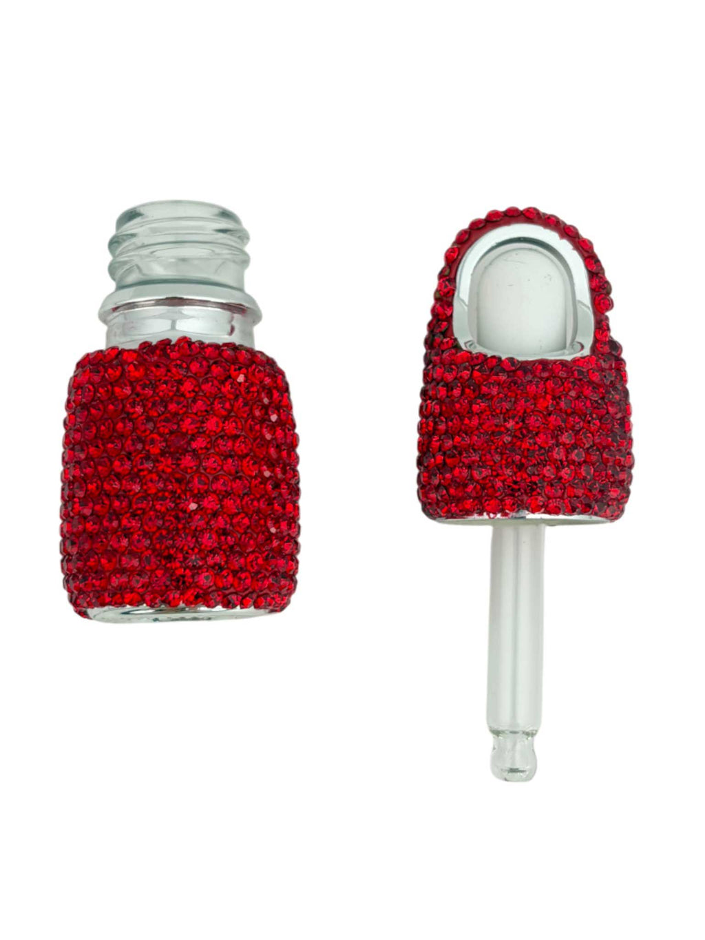 5 mL Ceramic Rhinestone Perfume Bottle CR0083 - Red alternate view