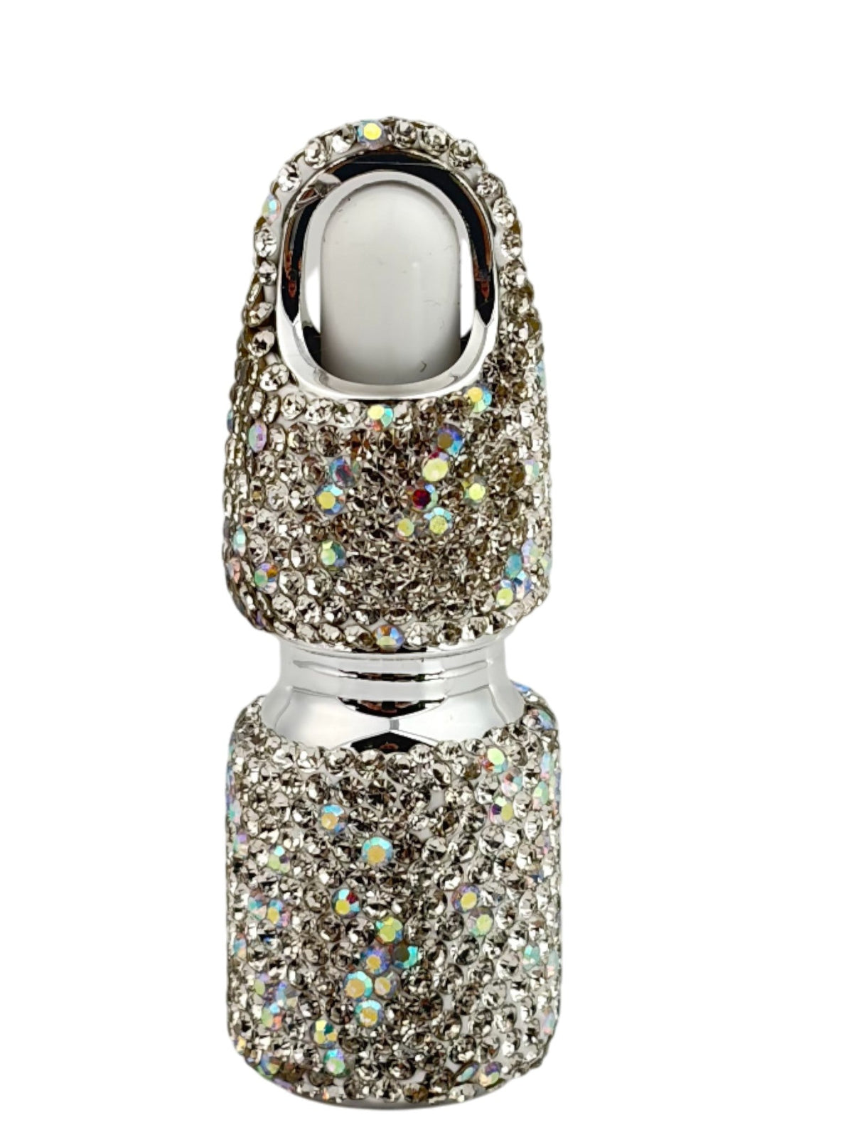 5 mL Ceramic Rhinestone Perfume Bottle CR0083 - White