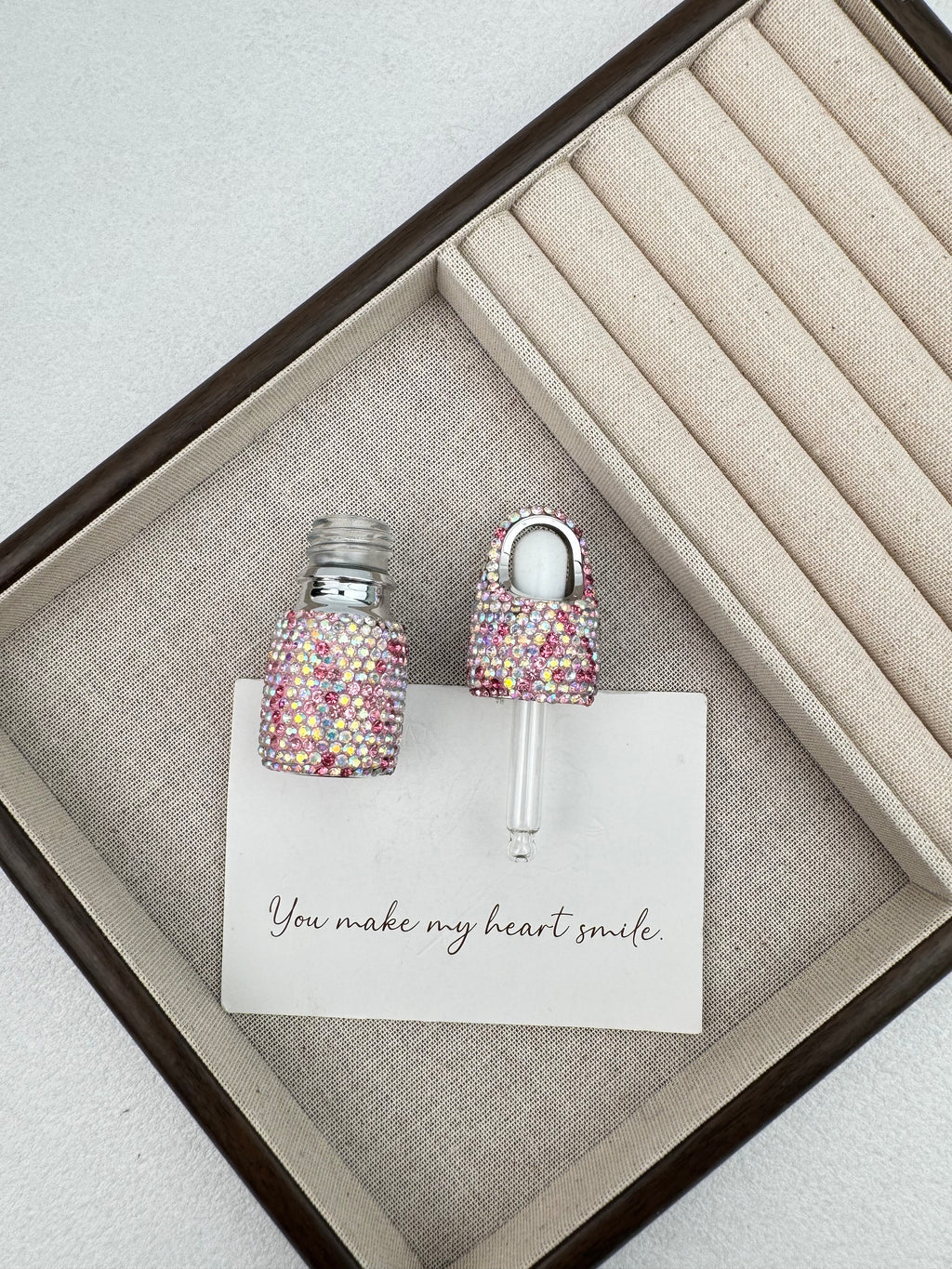 5 mL Ceramic Rhinestone Perfume Bottle CR0083 - product image