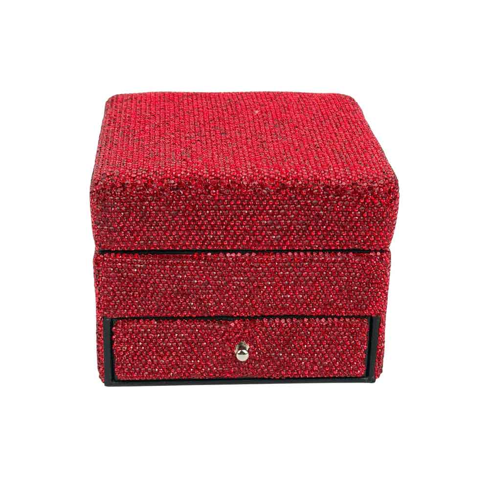 Ceramic Rhinestone Square Jewelry Box CR0100 - view 4