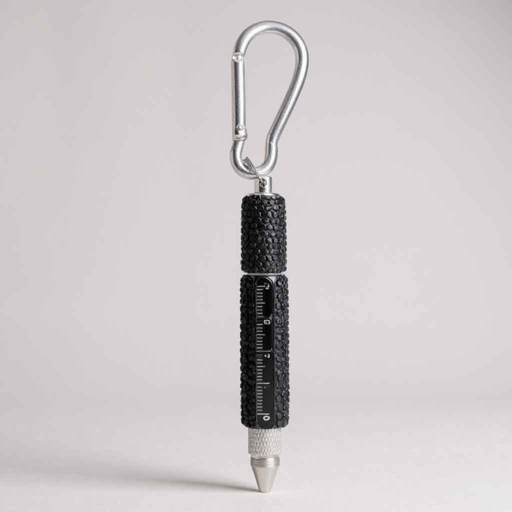 Multi Functional Pen Stylus and Tools Ceramic Rhinestone Keychain CR0113 - view 2
