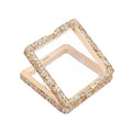 Square Ceramic Rhinestones Jewelry Box CR0130
