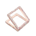 Square Ceramic Rhinestones Jewelry Box CR0130