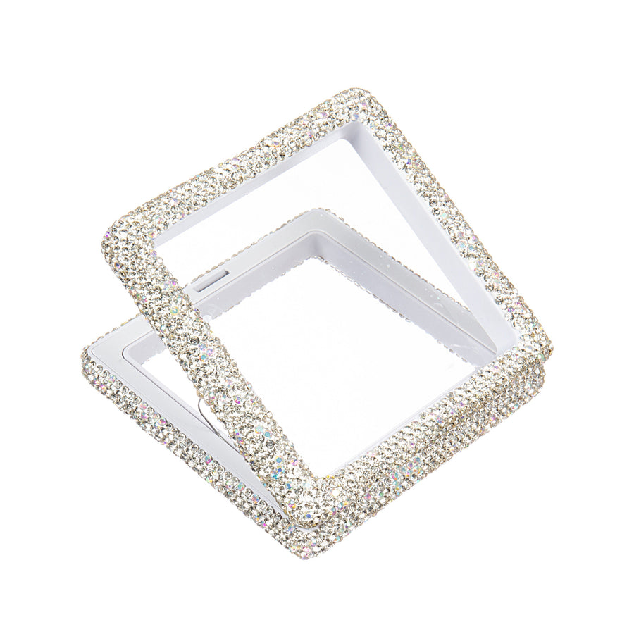 Square Ceramic Rhinestone Jewelry Box CR0130