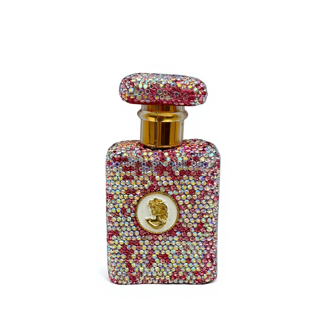 30 mL Ceramic Rhinestone Perfume Bottle CR0132 - Pink