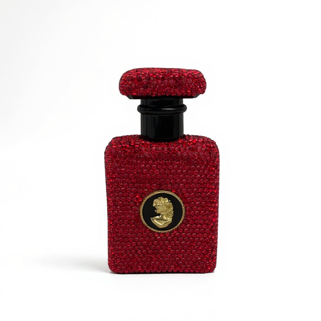 30 mL Ceramic Rhinestone Perfume Bottle CR0132 - Red