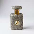30 mL Ceramic Rhinestone Perfume Bottle CR0132 - White