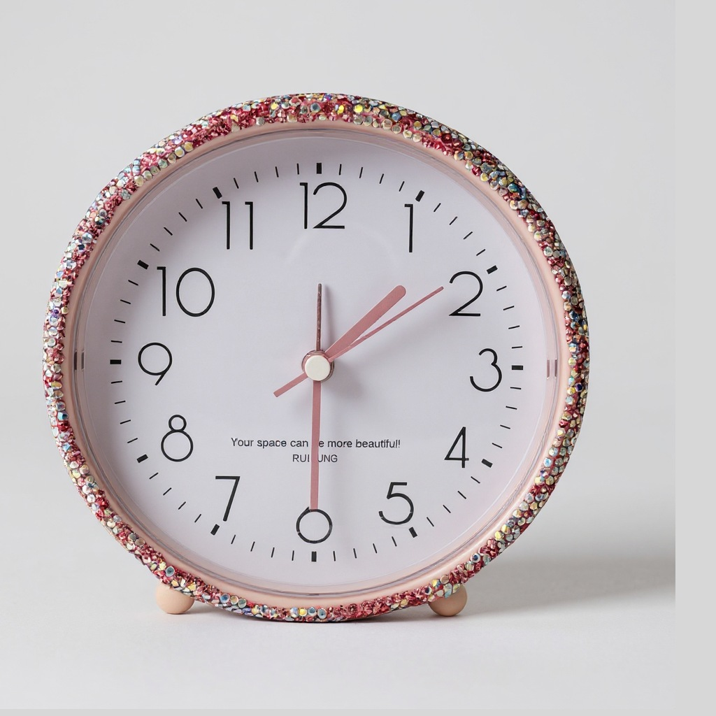 Ceramic Rhinestone Alarm Clock CR0134