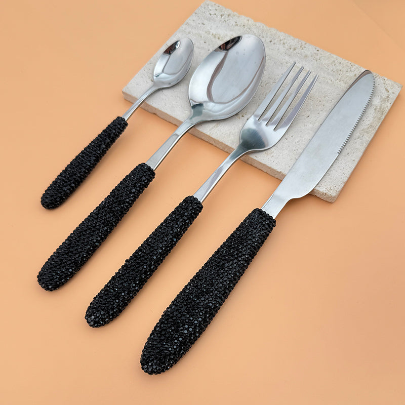 Ceramic Rhinestone Tableware Stainless Steel CR0137-SET - view 2