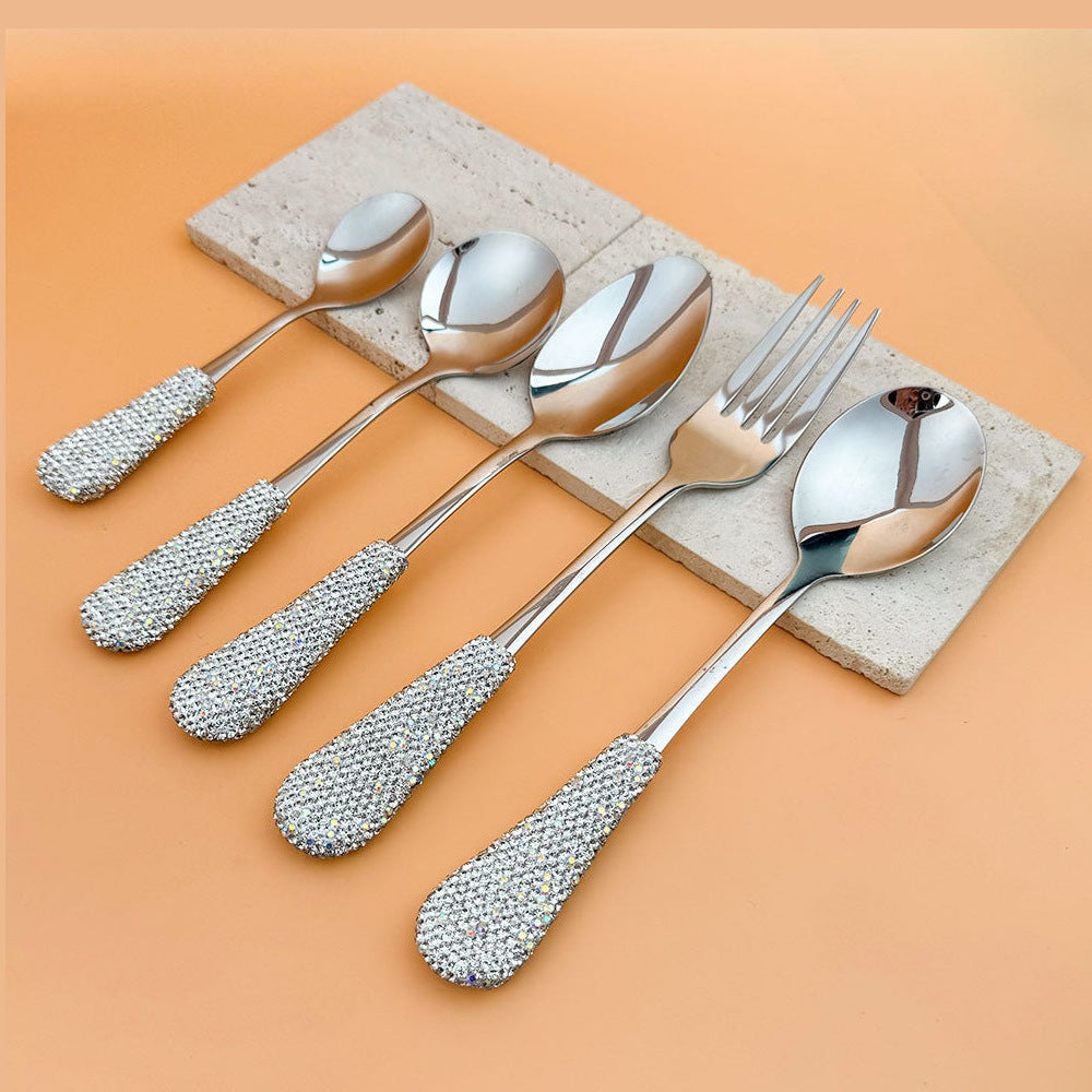 Ceramic Rhinestone Tableware Stainless Steel CR0138-SET - view 4