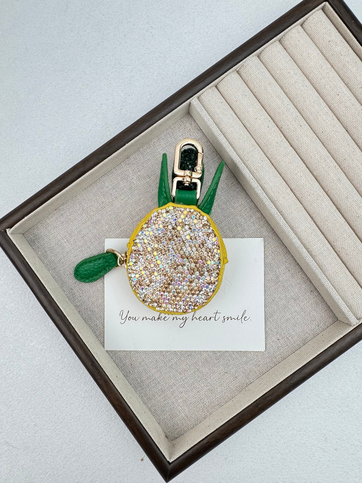 Pineapple Rhinestone Keychain CR0151 - view 2