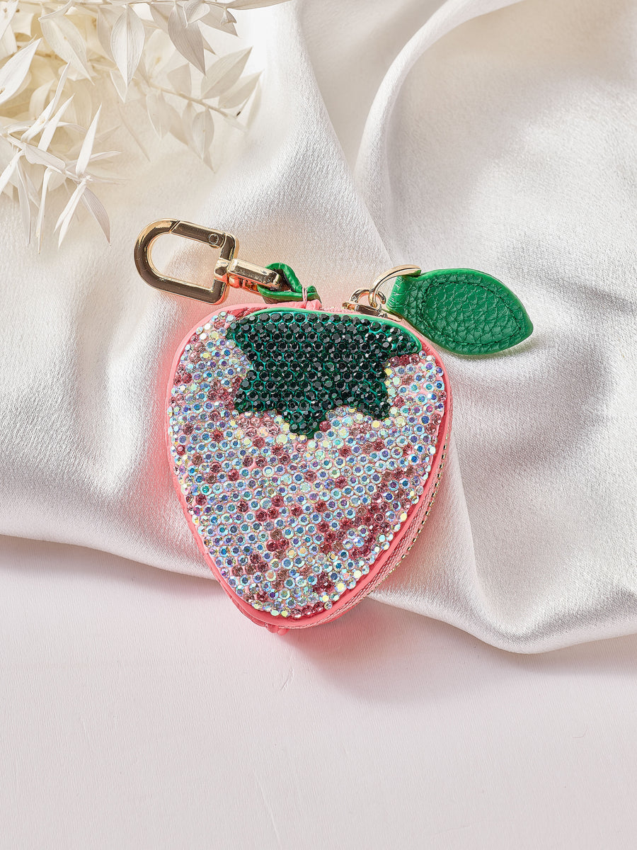 Strawberry Rhinestone Keychain CR0153