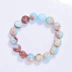 Composed ShouShan Stone Stretch Bracelet B1985-12MM - view 7