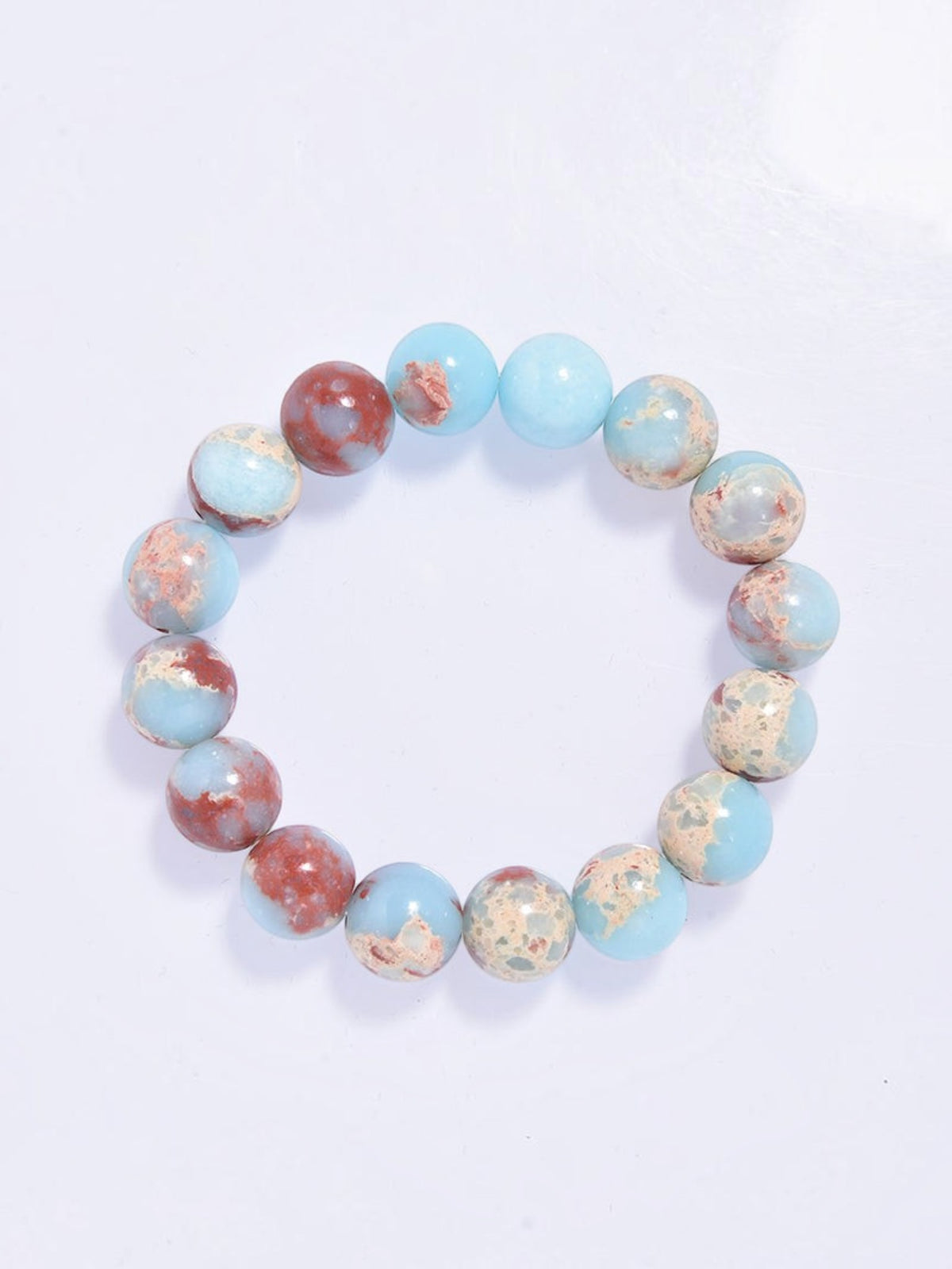 Composed ShouShan Stone Stretch Bracelet B1985-8MM - view 8