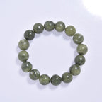 Olive Jade Stone Stretch Bracelet B1874-12MM - view 2